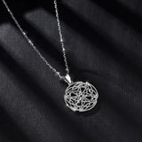 925 Silver Celtics Cross Pendant Necklace Good luck Charm D446