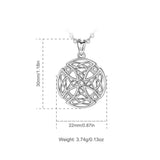 925 Silver Celtics Cross Pendant Necklace Good luck Charm D446