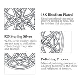 925 Silver Celtics Cross Pendant Necklace Good luck Charm D446