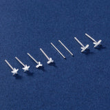 Sterling Silver Crystal Flower Stud Earrings for Women