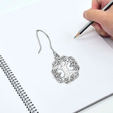 925 Silver Celtics Knot Tree Of Life Drop Earrings CYE027
