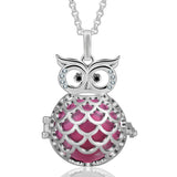 Copper Owl 20mm Chime Ball Cage Pendant Necklace