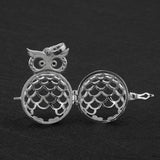 Copper Owl 20mm Chime Ball Cage Pendant Necklace
