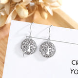 925 Silver Star Tree of Life Earrings for Women Sterling Silver Jewelry