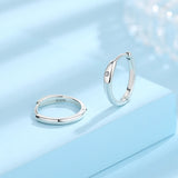 925 Silver Crystal Hoop Earrings Party Jewelry