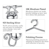 925 Sterling Silver Funny Cat Pendant Animal Necklace