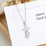 925 Sterling Silver Funny Cat Pendant Animal Necklace