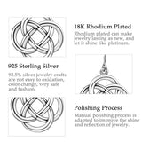 925 Silver Celtics Knot Earrings Rhodium Plated Jewelry