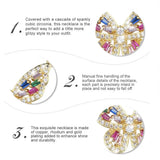 Crystal Birthstone Butterfly Necklace Silver Pendant