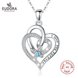 925 Silver Crystal Flower Pendant Necklace for Girls