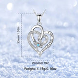 925 Silver Crystal Flower Pendant Necklace for Girls