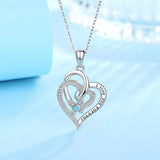 925 Silver Crystal Flower Pendant Necklace for Girls