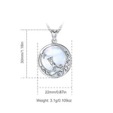 Mother of Pearl Shell Pendant 925 Sterling Silver Necklace with Jewelry Box