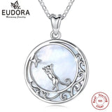 Mother of Pearl Shell Pendant 925 Sterling Silver Necklace with Jewelry Box