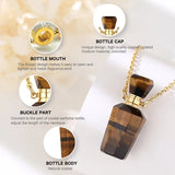 Tiger Stone Eye Charm Quartz Crystal Healing Necklace Pendant