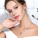 925 Silver Hand Of Fatima CZ Flower Pendant for Women