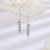 925 Silver Heart Celtic Knot Drop Earrings Hypoallergenic Gift