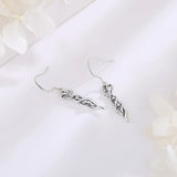 925 Silver Heart Celtic Knot Drop Earrings Hypoallergenic Gift