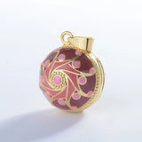 Enamel Craft Pink Harmony Ball Musical Pendant Necklace