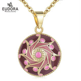 Enamel Craft Pink Harmony Ball Musical Pendant Necklace
