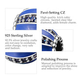 925 Sterling Silver Sky Crystal CZ Charm Beads for Bracelet DIY Jewelry CYZ048