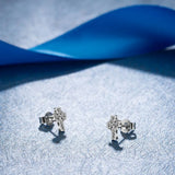 925 Sterling Silver Cross Stud Earrings Vintage Dangler Gift