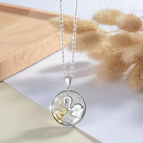 925 Sterling Silver Elephant Necklace with Box
