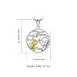 925 Sterling Silver Elephant Necklace with Box