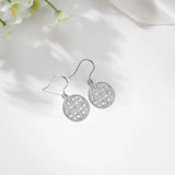 925 Sterling Silver Celtic Knot Round Drop Earring Love Knot Women Fine Jewelry