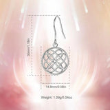 925 Sterling Silver Celtic Knot Round Drop Earring Love Knot Women Fine Jewelry