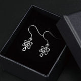 Vintage S925 Silver Earrings Irish Celtics Knot Dangles