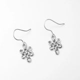 Vintage S925 Silver Earrings Irish Celtics Knot Dangles