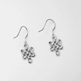 Vintage S925 Silver Earrings Irish Celtics Knot Dangles