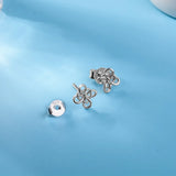 S925 Silver Stud Earring Celtics Knot Flower Earring CYE48