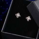 S925 Silver Stud Earring Celtics Knot Flower Earring CYE48