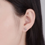S925 Silver Stud Earring Celtics Knot Flower Earring CYE48