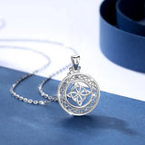 Sterling Silver Celtic Knot Pendant Necklace for Good Luck D122