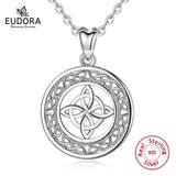 Sterling Silver Celtic Knot Pendant Necklace for Good Luck D122