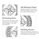 Sterling Silver Celtic Knot Pendant Necklace for Good Luck D122