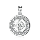Sterling Silver Celtic Knot Pendant Necklace for Good Luck D122