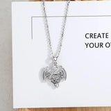 Vintage Sterling Silver Dragon Pendant Necklace