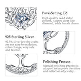 Sterling Silver Tree of Life Pendant Necklace with Crystal CZ