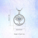 Sterling Silver Tree of Life Pendant Necklace with Crystal CZ
