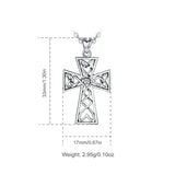 Sterling Silver Cross Pendant Necklace with Box - CYD402