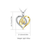 Sterling Silver Mother Daughter Necklace Heart Pendant Gift
