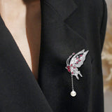 EUDORA Crystal Insect Brooch Butterfly Pin Brooches Women Scarf Clip