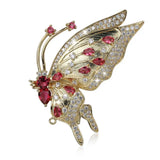 EUDORA Crystal Insect Brooch Butterfly Pin Brooches Women Scarf Clip