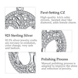Sterling Silver Tree of Life Necklace Pendant with Clear CZ