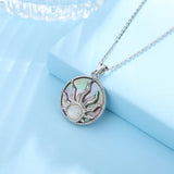 Mother of Pearl 925 Silver Sun Necklace Pendant Women Men D019