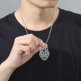 10pcs Wolf Head Pendant Stainless Steel Charms Men's Jewelry